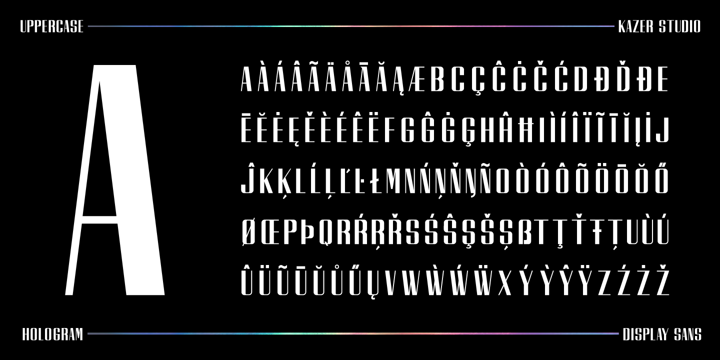 Beispiel einer Hologram Sans-Schriftart